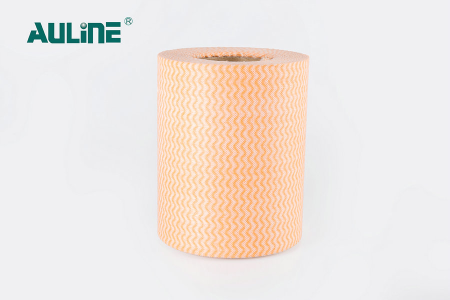 Under Printed Wood Pulp Series of Spunlace Nonwoven Orange